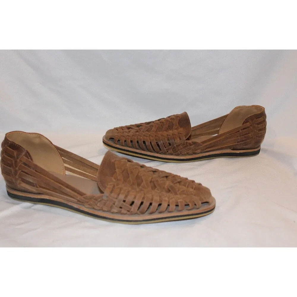 Nisolo Leather Sandal Huarache Men's TOBACCO BROWN NIB SZ 11.5 MSRP $150